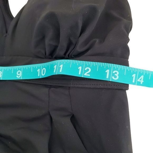 Land's End Black Bathing Tankini Swim Suit Top Tank Size 4 - Picture 4 of 10